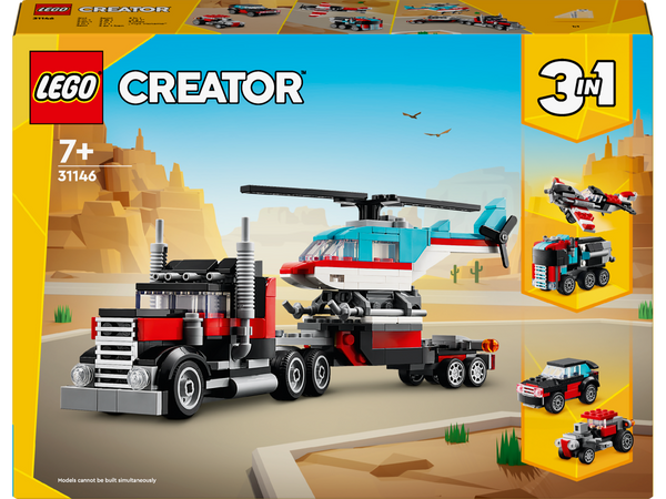 LEGO® Creator Tieflader mit Hubschrauber 31146